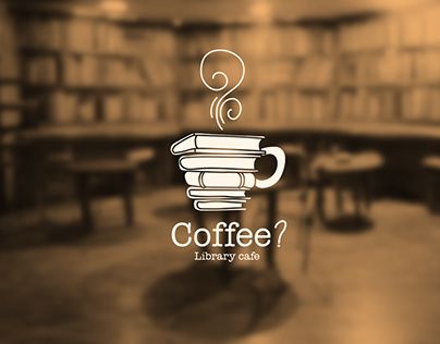 Logos Bookstore, Coffee Menu Design, Menu Cover Design, Library Logo, Library Cafe, Cafe Menu Design, Cafe Logo Design, Coffee Shop Branding, Logo Sketches