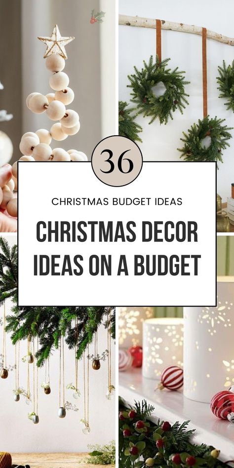 Looking for ways to decorate your home without overspending? These 33+ Christmas decor ideas on a budget will help you create stunning DIY decorations for your living rooms, bedroom, or even small apartment. Discover frugal Christmas ideas and affordable ways to make your home festive. Save this to your "Budget Friendly Christmas" board! Easy And Cheap Christmas Decorations, Christmas Party Room Decorations, Decorate Home For Christmas, Home Decoration For Christmas, Christmas Decor Budget Friendly, Christmas Decor Ideas Renter Friendly, Christmas Decor On Budget, Cheap Easy Diy Christmas Decor, Basic Christmas Decor