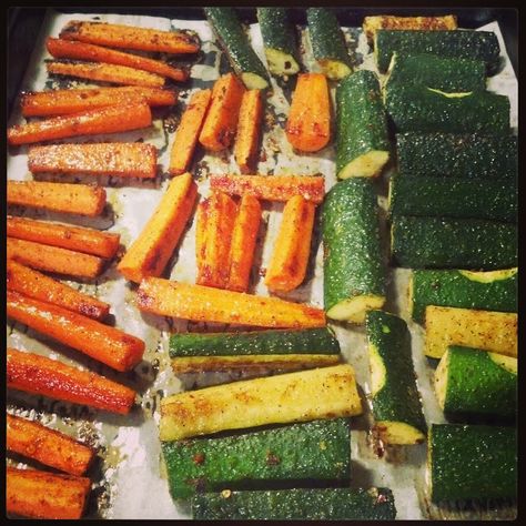 Roasted Carrotts, Oven Roasted Squash, Zucchini Roasted, Roasted Zucchini And Squash, Carrots In Oven, Oven Roasted Zucchini, Zucchini In The Oven, Food Substitutes, Oven Roasted Carrots