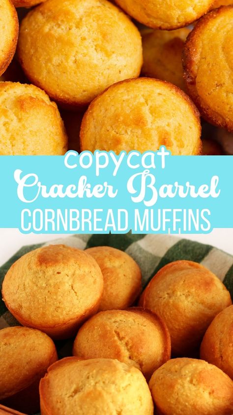 Copycat Cracker Barrel Cornbread Recipe 5 Copycat Cracker Barrel Cornbread Recipe Cracker Barrel Cornbread, Easy Cornbread Muffins, Honey Corn Muffins, Honey Cornbread Muffins, Cornbread Muffins Recipe, Cracker Barrel Recipes, Cornmeal Muffins, Cornbread Easy, Honey Cornbread