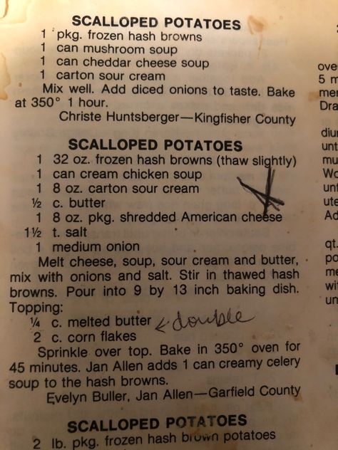 Scallop Potato, Augratin Potatoes, Hand Written Recipes, Easter Lilly, Scalloped Potato, Kitchen Witch Recipes, Written Recipes, Potatoes Recipes, Scalloped Potato Recipes