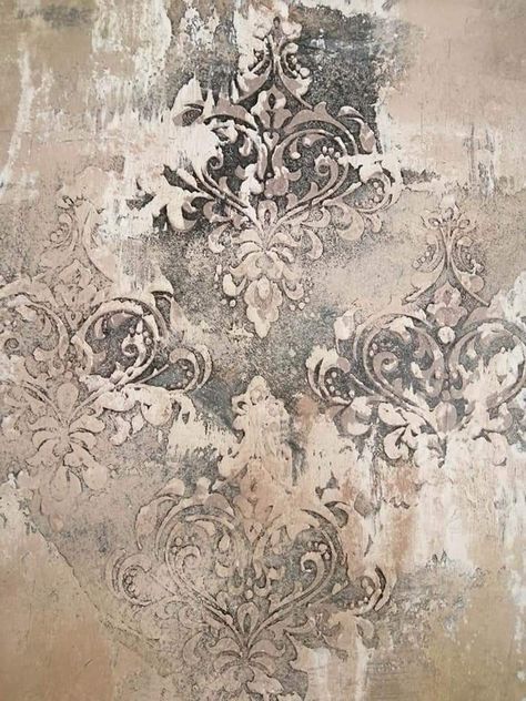 3d Stencil Patterns, Wallpaper Modern Texture, Stencil Wall Art, Faux Walls, Wall Painting Techniques, Home Decoration Diy, Wall Texture Design, Diy Desserts, Faux Painting