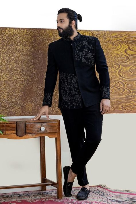 Marriage Suits For Men, Black Prince Coat, Jodhpuri Suits For Men Wedding, Reception Dress For Men, Bandhgala For Men, Engagement Dress For Men, Coat Pant For Men, Marriage Suits, Reception Suits