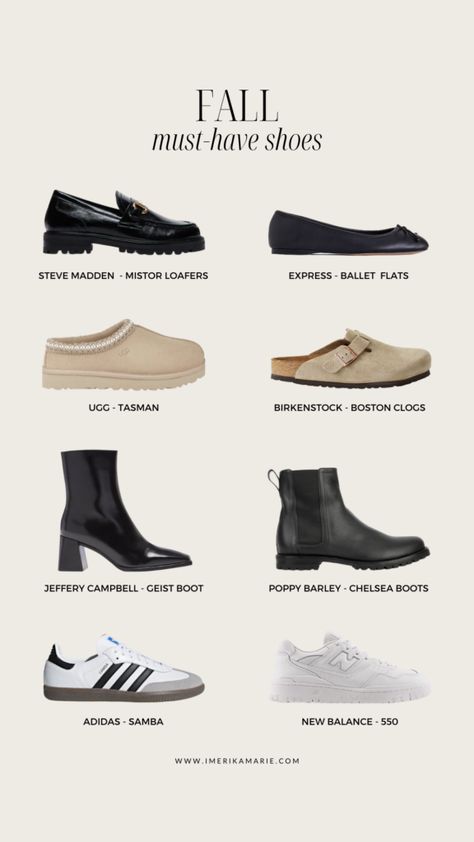 Shoe Space In Closet, Capsule Shoe Collection, Fall Aesthetic Shoes, Shoes For 2024, Fall Accessories 2023, Womens Everyday Shoes, Fall And Winter Outfits 2023, Shoe Essentials Women, Capsule Footwear