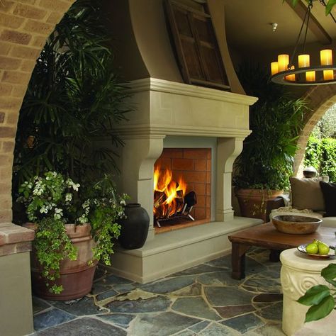 Rustic fireplaces