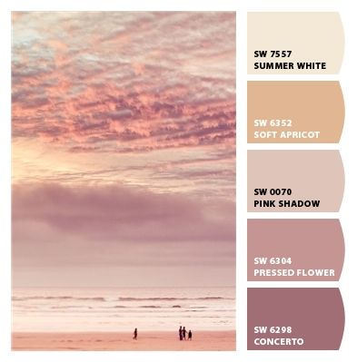 Sunrise Paint Colors, Pinky Brown Paint Colors, Rose Quartz Color Palette, Ivory Color Scheme, Ivory Color Palette, Hex Color Palette, Color Schemes Colour Palettes, Room Paint Colors, Pallet Painting