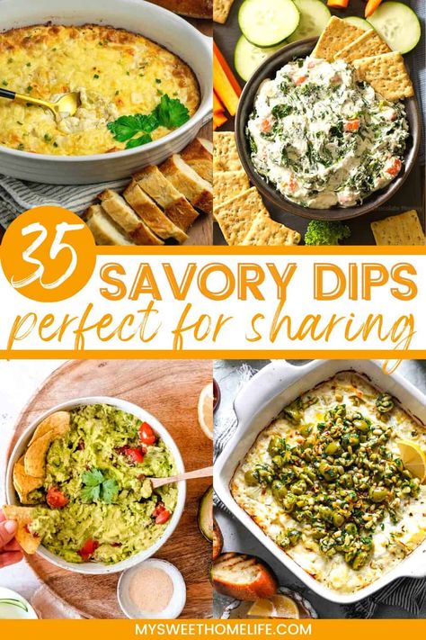 Get ready to dip into a snacking sensation that's perfect for every celebration. These savory party dip recipes are perfect for game day dips, tailgating, holiday dips, or parties. Best Party Dips Football Season, Great Dip Recipes, Easy Dip For A Party, Holiday Dips Savory, Light Dips And Appetizers, Savory Dips For Parties Cold, Best Savory Dips, New Dip Recipes, Savory Dips Easy