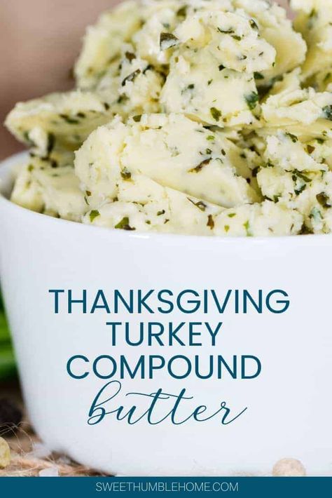 If you’re searching for a recipe for Thanksgiving Compound Butter for turkey, look no further! This recipe uses the tastes of the season. I’ll also share my favorites with garlic, for corn, and my Pioneer Woman favorite! #compoundbutter, #compoundbutterforturkey, #thanksgiving, #easythanksgiving Turkey Compound Butter, Compound Butter For Turkey, Butter For Turkey, Compound Butter Recipes, Recipes For Turkey, Turkey Rub Recipes, Turkey Rub, Compound Butters, Compound Butter Recipe