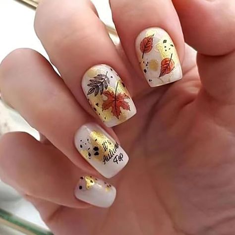 Fall Press On Nails, Nails Supplies, Nails Glossy, Autumn Nail, Press On Nails Short, Fall Manicure, Seasonal Nails, Thanksgiving Nails, Fall Nail Art