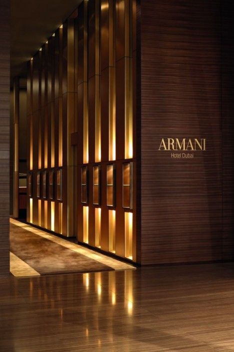 Column In Living Room, Boutique Hotel Lobby, Armani Hotel Dubai, Art Du Cuir, Armani Restaurant, Armani Hotel, Dubai Vacation, Moody Interiors, Dubai Real Estate