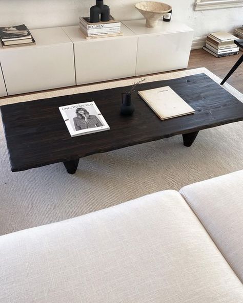 HOMEBODY on Instagram: "The #homebodyla coffee table is forever a living room staple. Made to order, by hand, just for you. Order yours today via DM." Coffee Table Aesthetic, Minimal Interiors, Houses Design, Minimalism Interior, Apartment Inspiration, A Living Room, Interior Inspo, Living Room Inspiration, Dream Room