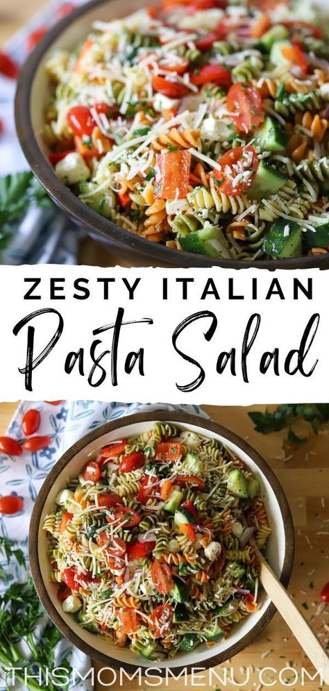 Elegant Pasta Salad, Rigatoni Pasta Salad, Garden Rotini Pasta Salad, Tricolor Pasta Salad, Tri Color Pasta Salad Recipe, Best Pasta Salad Recipe, Pasta Salad Recipes With Italian Dressing, Simple Pasta Salad, Tricolor Rotini Recipes