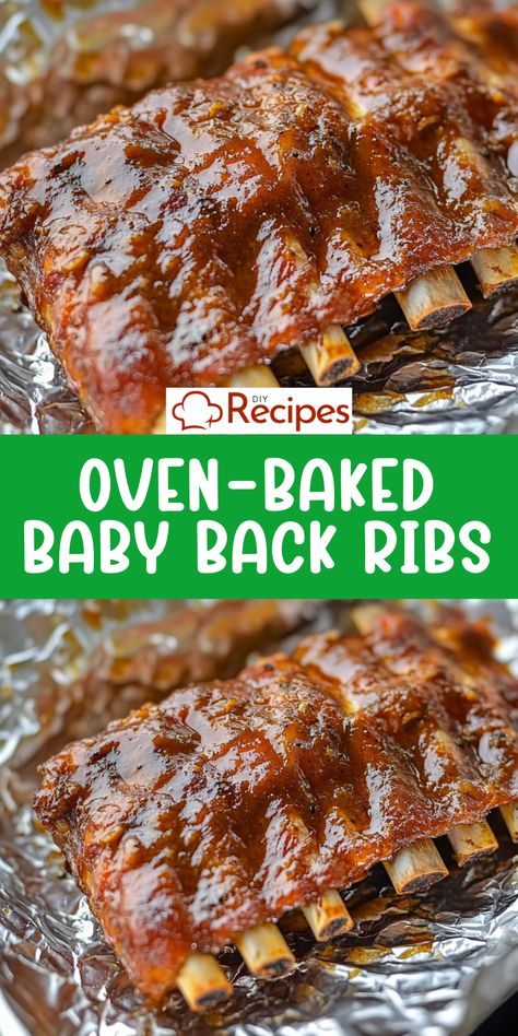 Discover how to make oven-baked baby back ribs that are fall-off-the-bone tender. Coated in BBQ sauce and baked to perfection!