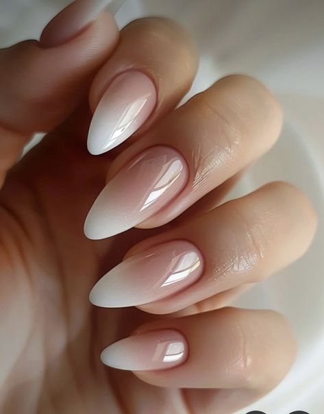 Ombre Neutral Nails, Biogel Nail Designs, Ombré French Nails, French Manicure Ombre, Ombre Nail Design, Ombre French Nails, Pedi Ideas, Unghie Sfumate, Milky Nails