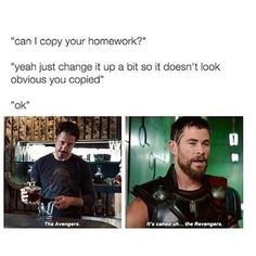 Thor And Loki, Funny Marvel Memes, Funny Random, Dc Memes, Dc Movies, Avengers Memes, Marvel Stuff, Marvel Jokes, Avengers Funny