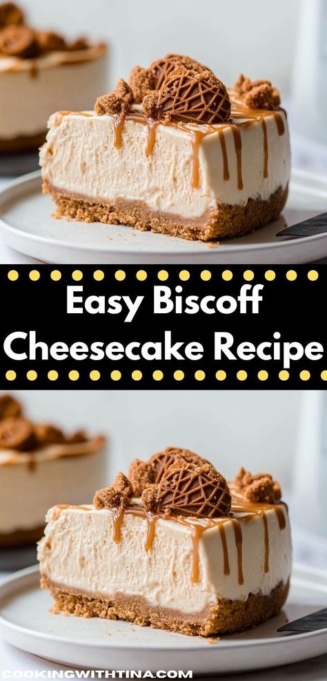 Searching for the perfect holiday dessert? This Biscoff Cheesecake is not only delicious but also easy to make, making it a fantastic addition to your Thanksgiving or Christmas table. Everyone will love this unique twist on cheesecake! Easy Christmas Cheesecake, Thanksgiving Desserts Cheesecake, Unique Thanksgiving Desserts, Unique Christmas Desserts, Unique Cheesecake Recipes, Biscoff Crust, Holiday Cheesecake Recipes, Christmas Cheesecake Recipes, Thanksgiving Cheesecake