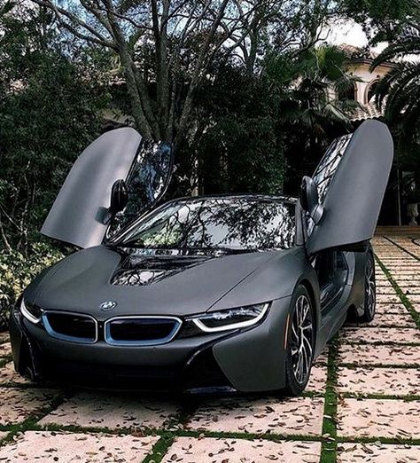 Bmw I8 Black, Mclaren P1 Black, I8 Bmw, Prom Car, Matte Black Cars, Luxury Cars Audi, Black Audi, Dream Cars Bmw, Bmw Sport