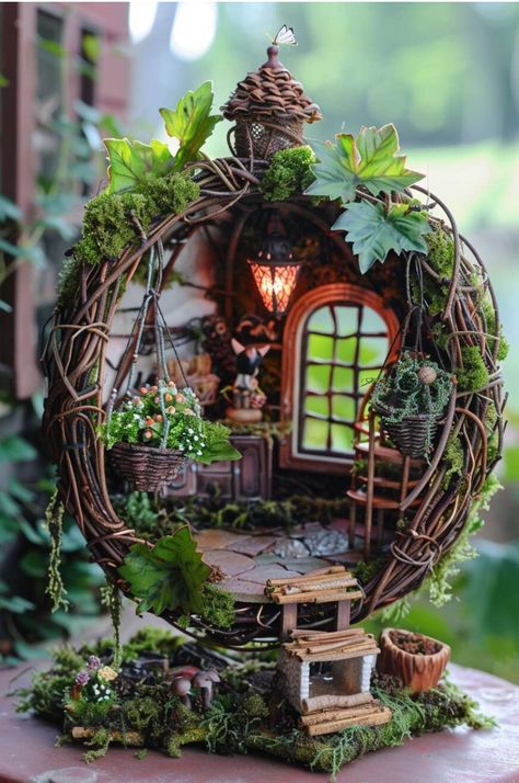 Landscaping Elements, Magical Backyard, Fairy Garden Ideas, Fairy Tree Houses, Fairy House Crafts, Fairy Village, Tree Stumps, Fairy House Diy, Fairy Garden Designs