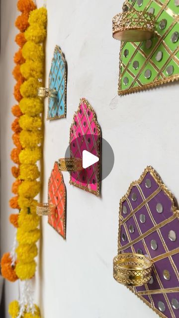 Diy Home Diwali Decor, Diwali Workshop Ideas, Diwali Handmade Craft, Desi Diy Decor, Crafts For Diwali Decoration, Diwali Decor Diy Ideas, Diwali Diy Decor, Jarokha Art, Diy Diwali Decorations How To Make