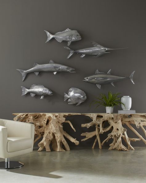 Phillips Collection Animals Australian Snapper Fish Wall Décor | Perigold Coral Trout, Fish Wall Decor, Lakefront Homes, Beachfront Condo, Beach Swimming, Phillips Collection, Urban Oasis, Accent Wall Decor, Wall Sculpture