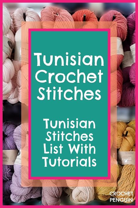 Want a list of #Tunisiancrochetstitches? I've got you covered! Here is my #Tunisianstitch guide with free #crochetpatterns and video tutorials to try! https://crochetpenguin.com/tunisian-stitches/ Tunisian Knitting, Knit Stitch Patterns Free, Tunisian Crochet Free, Tunisian Stitches, Basket Weave Crochet, Double Ended Crochet, Crochet Tunisian, Tunisian Crochet Pattern, Crochet Penguin