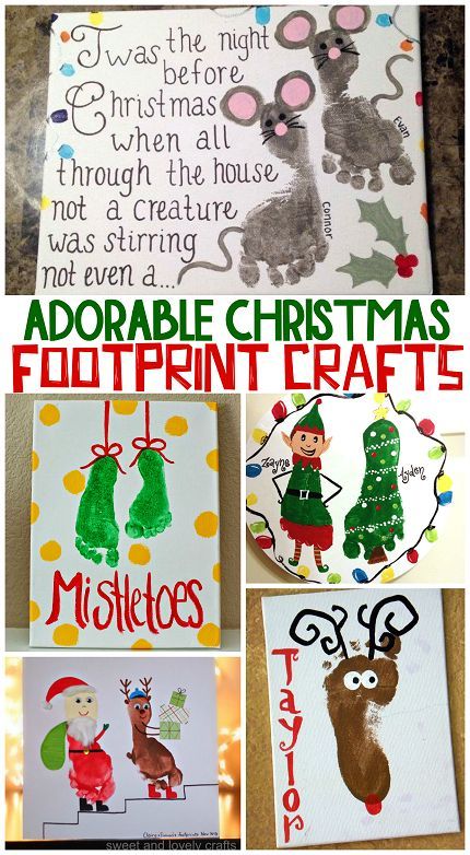 Creative handprint/footprint Christmas card ideas. #christmas #handprint #footprint #handprintcrafts #footprintcrafts #christmascard #christmascardideas #christmascrafts Footprint Santa, Footprint Crafts For Kids, Christmas Footprint Crafts, Christmas Footprint, Footprint Crafts, Christmas Crafts For Kids To Make, Footprint Art, Handprint Crafts, Daycare Crafts