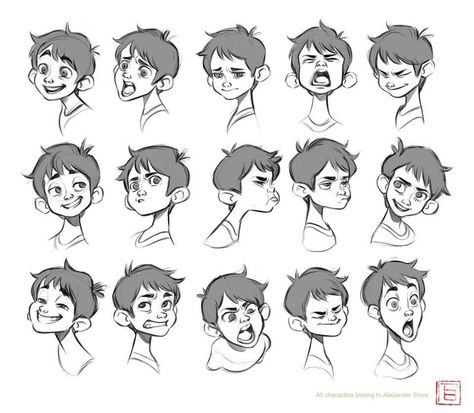 expression sheet , TB Choi on ArtStation at https://www.artstation.com/artwork/6O30V Animation Expressions, Kid Reference, Inktober Inspiration, Character Expressions, Facial Expressions Drawing, رسم كاريكاتير, Expression Sheet, Cartoon Expression, Drawing Face Expressions