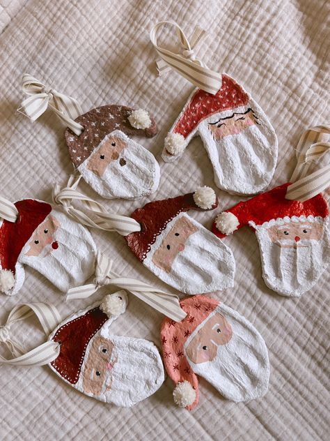 Santa Handprint, Baby Christmas Crafts, Christmas Arts, Handprint Ornaments, 2023 Trends, 2023 Christmas, Toddler Christmas, Christmas Crafts Decorations, Christmas Decor Ideas