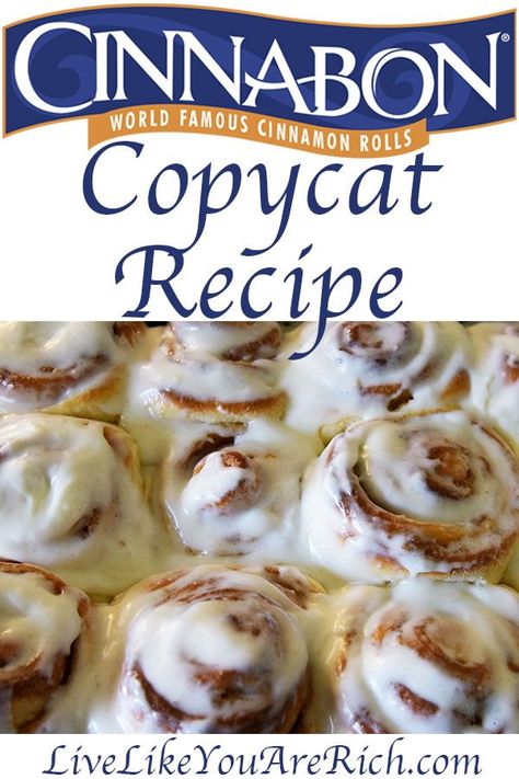 Cinnabon Copycat Recipe Cinnabon Copycat, Cinnabon Recipe, Cinnabon Cinnamon Rolls, Cinnamon Roll Recipe Homemade, Homemade Doughnuts, Copykat Recipes, Copycat Restaurant Recipes, Cinnamon Rolls Homemade, Cinnamon Rolls Recipe