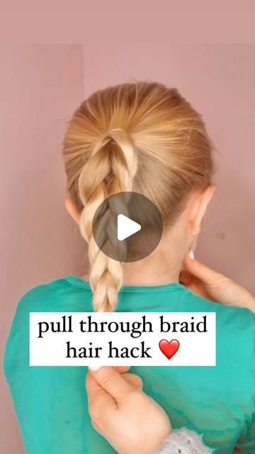 Easy Pull Through Braid, Toddler Braids, Hair Hack, Pull Through Braid, Cotton Hair, Easy Hairstyles For School, Plaits Hairstyles, French Braid Hairstyles, Hair Upstyles