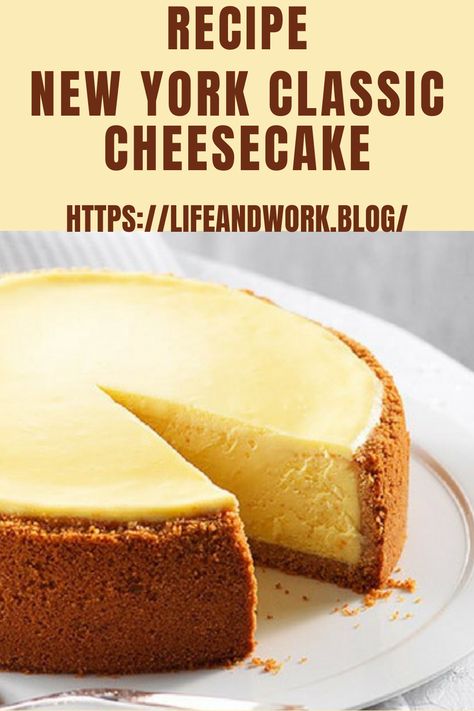 Ny Cheesecake Recipe, Stollen Cake, New York Baked Cheesecake, Classic New York Cheesecake, Chesse Cake, Cookies And Cream Cheesecake, Cheesecake Recipes Classic, New York Style Cheesecake, Pumpkin Cheesecake Recipes