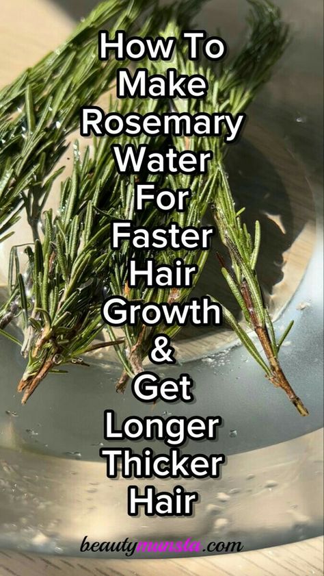 Rosemary Water Benefits, Rosemary Hair Rinse, Rosemary For Hair, Longer Thicker Hair, Rosemary Hair, Rosemary Water, Hair Growth Tonic, Homemade Hair Treatments, Healthy Natural Hair Growth