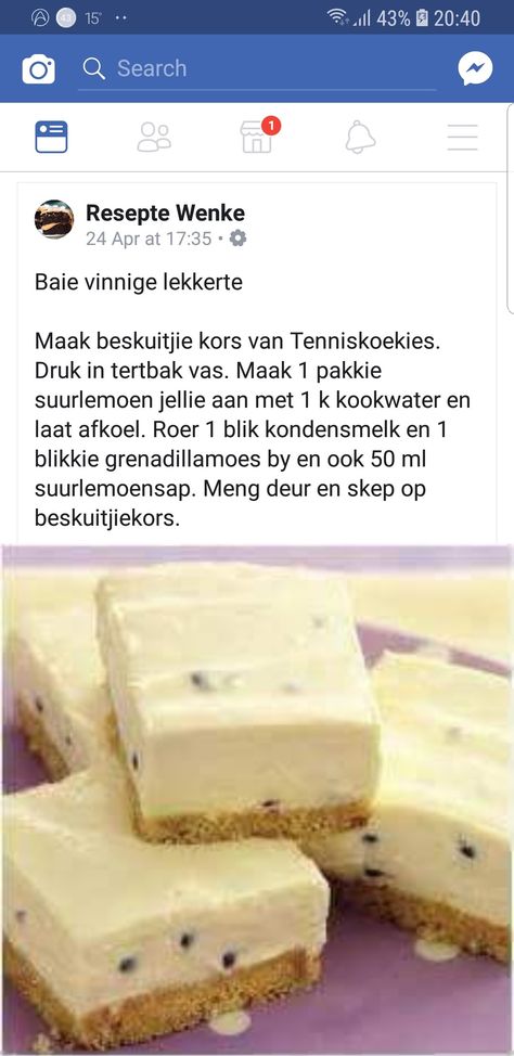 Vinnige Tert Jelly Recipes Desserts, Condensed Milk Recipes Desserts, Milk Recipes Dessert, Easy Tart Recipes, African Dessert, Tart Baking, Cold Desserts, Sweet Recipes Desserts, Jelly Recipes