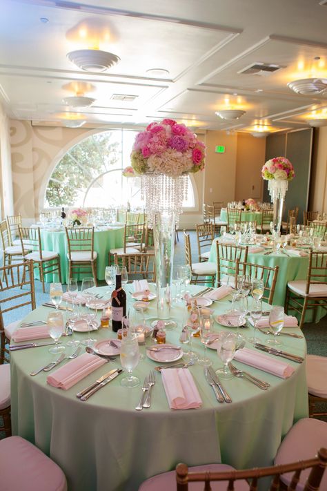 Mint Green Quinceanera Decorations, Mint Green And Pink Wedding Theme, Mint Green And Pink Party Decorations, Mint Green Sweet 16 Decorations, Mint Quinceanera Decorations, Mint And Blush Wedding, Mint Green Decorations Party, Mint Green Quinceanera Theme, Pink And Mint Green Wedding