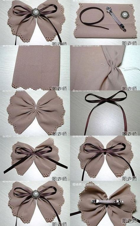 15 Cute and Fancy Hair Bow Designs Fancy Hair Bows, Hair Bow Instructions, Make A Bow, Hair Bow Tutorial, Bows Diy Ribbon, Christmas Hair Bows, Diy Bows, Bow Tutorial, Creation Couture