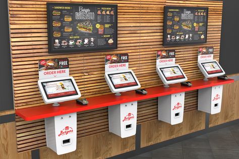 Quick Service Restaurant Design, User Journey, Digital Kiosk, Sandwich Menu, Burger Menu, Quick Service Restaurant, Kiosk Design, American Diner, Coffee Dessert