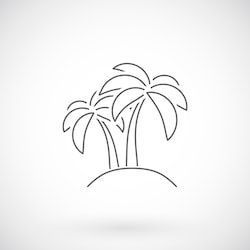 Plam Tree Drawing Easy, Palm Tree Outline Tattoo, Palm Tree Tattoo Stencil, Palm Tree Line Drawing, Simple Palm Tree Tattoo, Line Art Palm Tree, Palm Tree Line Art, Tree Drawing Easy, Tree Tattoo Drawings