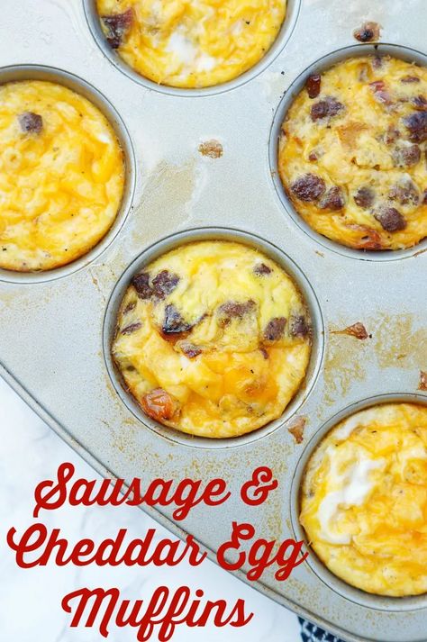 Sausage Egg And Cheese Muffins, Sausage Egg Muffins, Bypass Recipes, Egg And Grapefruit Diet, Sausage Muffins, Eating On The Go, Fast Meals, Portion Size, Egg Muffins Breakfast