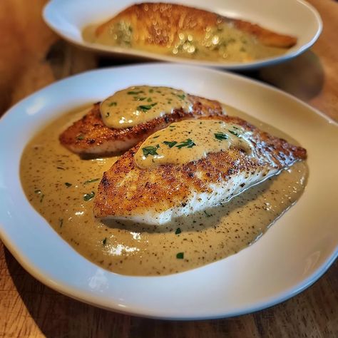 Red Snapper with Creamy Creole Sauce 🍽️🌶️🐟 (recipe below) Dive into the rich flavors of the South with this Red Snapper with Creamy Creole Sauce. The tender fillets are perfectly seared and topped with a luscious, spiced sauce that elevates this dish to a new level of deliciousness. Ingredients:For the Red Snapper:4 red snapper fillets Hog Snapper Recipe, Mutton Snapper Fish Recipes, Snapper Fillet Recipe Baked, Lane Snapper Recipes, Red Snapper With Creamy Creole Sauce, Grilled Snapper Fish Recipes, Red Snapper Recipes Baked Ovens, Mutton Snapper Recipe, Whole Snapper Fish Recipes