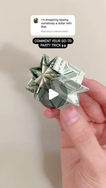 Valentina Balance on Instagram: "This becomes that thing where everyone wants to test the max weight it can hold before crushing #diy how to fold dollar"