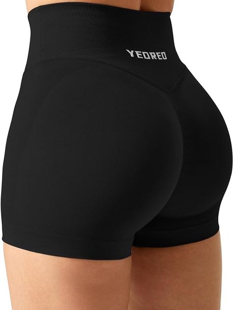 YEOREO Scrunch Butt Workout Shorts Women 3.5" Seamless V Cross Waist Sport Gym Amplify Shorts Amplify Shorts, Ladies Gym Wear, Workout Shorts Women, Short Form, Biker Short, Sport Gym, Active Shorts, Shorts Women, Hot Yoga