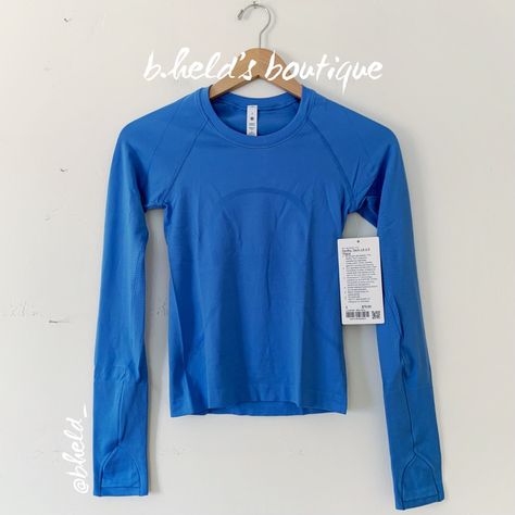 Description: Lululemon Swiftly Tech Long Sleeve Shirt 2.0 *Race Length In Blue Nile/Blue Nile (Bnil/Bnil). A Highly Sought-After Blue Color! Discontinued Color. Special Collector’s Item. Rare, Htf Item. Designed For Running And Training. Has Seamless Construction. Has Silverescent Technology With X-Static, Which Inhibits The Growth Of Odor-Causing Bacteria. Slim Fit, Race Length. Sold Out. Size: Size 2 Condition: Brand New With Tags (Nwt). Never Worn! Authentic Lululemon Purchased Directly From Lulu Long Sleeve Shirt, Lululemon Shirts & Tops, Lulu Shirts, Blue Swiftly Tech, Lulu Swiftly Tech, Lululemon Blue Swiftly, Lululemon Swiftly Tech Long Sleeve Blue, Lulu Shirt, Lululemon Clothes