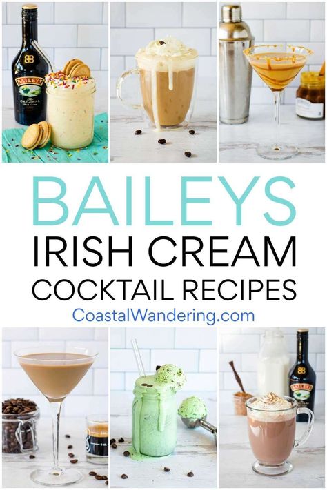 Recipes Using Irish Cream Liquor, Irish Cream Whiskey Recipe, Irish Alcoholic Drinks, Ice Cream Drinks With Liquor, Irish Cream Recipe Drinks, Irish Cream Cocktails, Baileys Irish Cream Cocktails, Baileys Irish Cream Drinks, Baileys Recipes Drinks