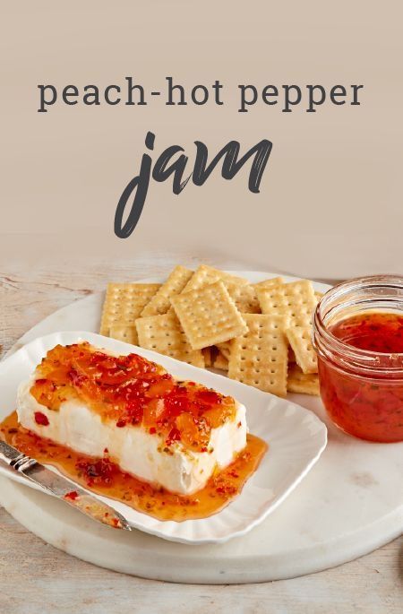 Peach Pepper Jelly, Pepper Jam, Pepper Jelly Recipes, Hot Pepper Jelly, Fruit Spread, Jam Recipes Homemade, Appetizer Menu, Peach Jam, Pepper Jelly