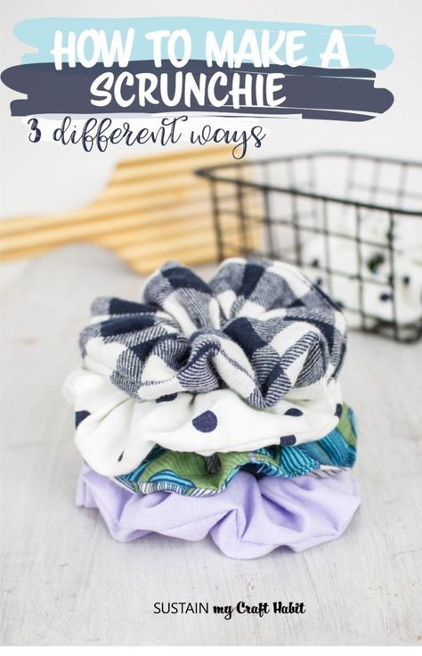 Scrunchies Pattern Free, Sewing Scrunchies, Scrunchies Tutorial, Scrunchie Business, Diy Sy, How To Make Scrunchies, Diy Hair Scrunchies, Fabric Crafts Diy, Scrunchies Diy