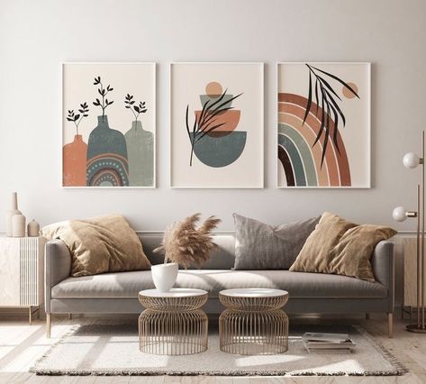 Room Decor Wall Posters, Drawing Room Wall Decor Frames, Canvas For Wall Decor, Aesthetic Painting For Wall Decor, 3 Wall Painting Set, Aesthetic Drawings For Wall Decor, Poster Wall Inspo Living Room, Home Decor Frames Wall Art, Mid Century Art Wall