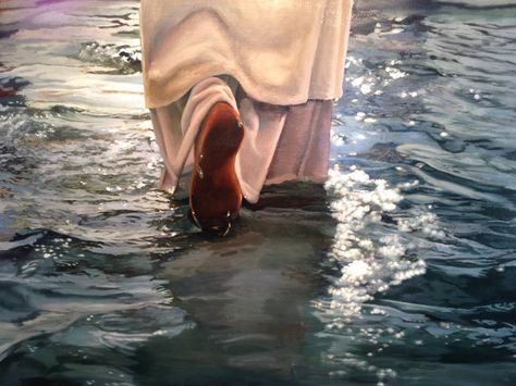 Follow Me by Liz Lemon Swindle Liz Lemon Swindle, Liz Lemon, Pictures Of Christ, Lds Art, Prophetic Art, Jesus Painting, Walk On Water, Jesus Christus, Jesus Calling