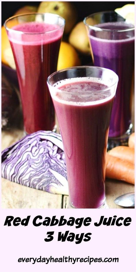 Red Cabbage Juice, Cabbage Smoothie, Red Cabbage With Apples, Pickled Red Cabbage, Red Cabbage Recipes, Cabbage Juice, Braised Red Cabbage, Juice Smoothies Recipes, Pear Juice