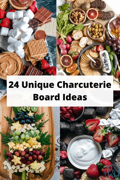 Need some creative charcuterie board ideas to spice up your appetizer game? Check out these unique charcuterie board ideas. Each of these themes plays a unique twist on the classic cheese and charcuterie boards we all love. These boards would be a great addition to any party, happy hour menu, or as a holiday appetizer. Use this as inspiration to help create your own works of art. Unique Platter Ideas, New Years Charcuterie Board Ideas 2023, Creative Boards Ideas, Themed Boards Ideas, Holiday Appetizer Board, Decorate Charcuterie Board, Vegetarian Charcuterie Boards, Chacutery Board Themes, Chips Charcuterie Board Ideas