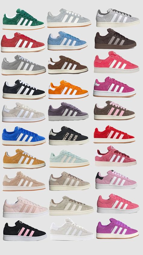 Shoes Adidas Campus, Shoes 2024 Trends, Adidas Shoes Aesthetic, Adidas Shoes Outfit, Adidas Campus Shoes, Campus 00, Pretty Sneakers, Adidas Outfit Shoes, Addidas Shoes